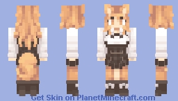 Messy foxgirl Minecraft Skin