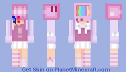 Pink Pastel TV Head Minecraft Skin