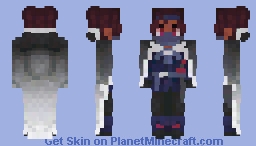 black / grey / white Minecraft Skin