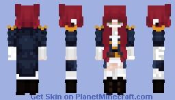 Red Hair Pirate Girl Minecraft Skin