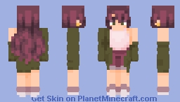 Purple and Green girl Minecraft Skin