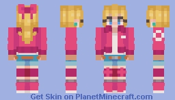 Peach mario kart world Minecraft Skin