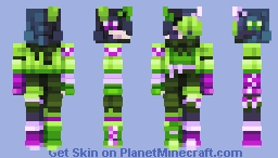 Beauloon - Klyx Games: Shine Brighter: Lime Lemmings Minecraft Skin