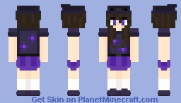 Raven hat girl Minecraft Skin