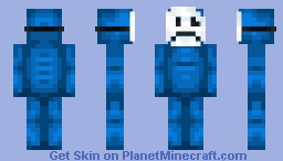Sad Little Blue Speedrunner Minecraft Skin