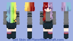 Rainbows in the sky ~ updated by me :) read desc. Minecraft Skin