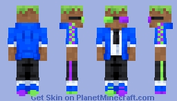 Blue TacoDab Minecraft Skin