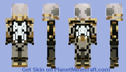 Miles Morales Smoke and Mirrors Suit (White and Gold, Shaded) Minecraft Skin