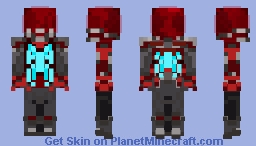 Marvels Spider-Man 2: Miles Morales Smoke and Mirrors Suit (Red and Grey Shaded) Minecraft Skin