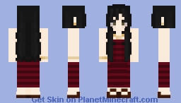 red maxi dress Minecraft Skin