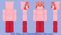 Ubuyashinki(Girlliant) but Light Pink Kirby Minecraft Skin