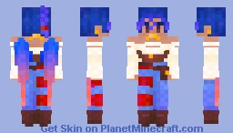 blue ryb / majorelle blue / pastel red Minecraft Skin