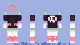Scene Girl Skull Dress Outfit Base Minecraft Skin
