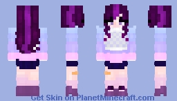 Lilac x Pastels: Kawaii Preppy Outfit Minecraft Skin