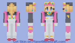 Peach Pro Racer Minecraft Skin