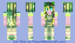 Lydya (Lush groves green girl overall outfit) Minecraft Skin