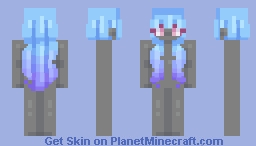 Long Gradient Hair Minecraft Skin