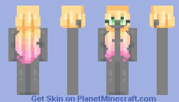 Long Gradient Hair Minecraft Skin