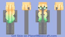 Long Gradient Hair Minecraft Skin
