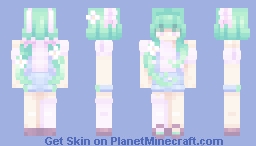 mint summer ~ oc / shading test Minecraft Skin