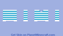 Light Blue Striped Shirt Minecraft Skin