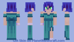 Blue Hair Girl Minecraft Skin