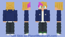 Pink hair Minecraft Skin