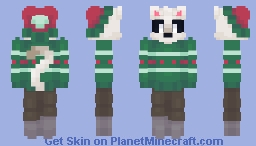 🎄 Ghost - My fursona (Christmas Sweater - Winter Fashion) Minecraft Skin