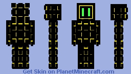 neon effect gamebot Minecraft Skin