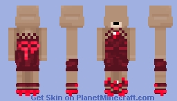 Quel Red Ribbon Dress Minecraft Skin