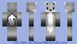Fox Black And White Minecraft Skin