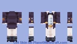 White Suit - Black Coat Minecraft Skin