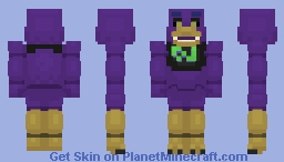 Blacklight Chica - Five Nights At Freddy's Merch Minecraft Skin