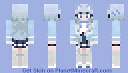 Blue catgirl Minecraft Skin