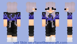 blue fire girl Minecraft Skin