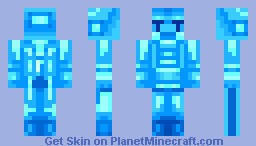 Blue Robot Minecraft Skin