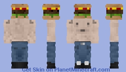 Cheese Burger-man Minecraft Skin