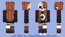 skull mask girl Minecraft Skin