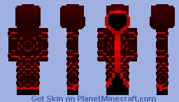 Neon Red Hoodie Minecraft Skin