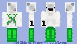 Green Bedless Noob with JJ Minecraft Skin