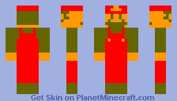 Classic Mario Minecraft Skin