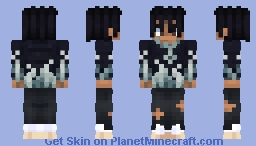 Y2K Clothes Style Boy with Dreads Minecraft Skin