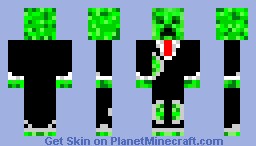 creeper in a ripped suit Minecraft Skin