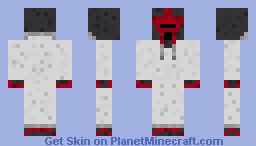 Red Knight With White Hoodie & Sweatpants Minecraft Skin