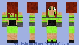 Neon Future 🟢 (Girl Version) Minecraft Skin