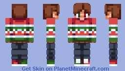 Dec 16 Christmas Sweater Male (hive style) Minecraft Skin