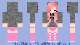 Anime Girl With Hoodie And Pink Shoes Minecraft Skin