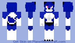 Blue Furry Fem Minecraft Skin