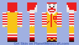 Ronald Mcdonald Minecraft Skin