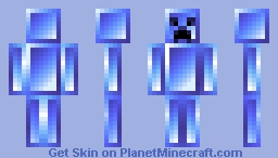 Shiny Diamond Creeper Minecraft Skin